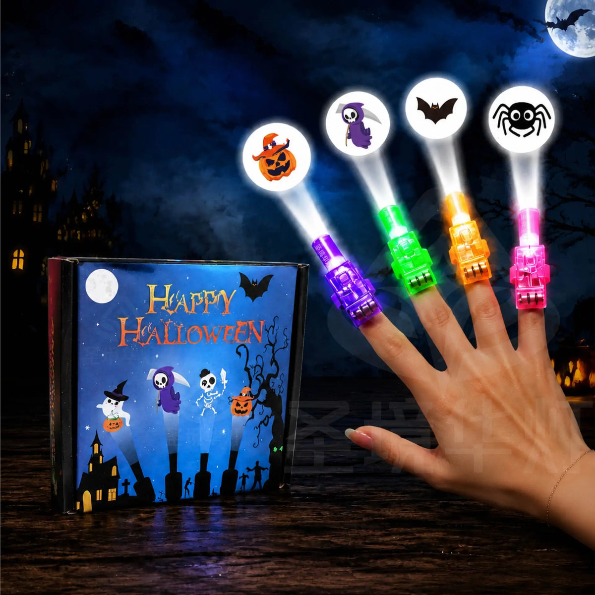 36PCS Halloween LED Finger Lights Neon Party Favors Glow in the Dark Rave Party Supplies Goodie Bag Stuffers Box Prizes