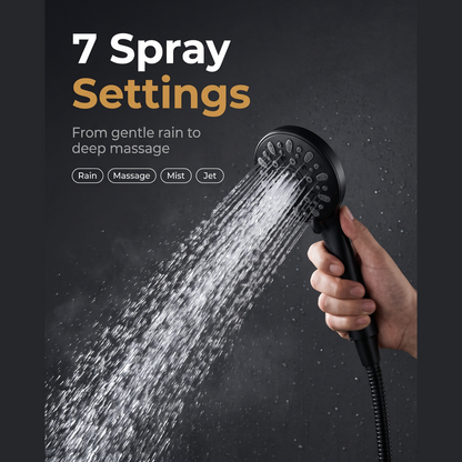 Rainfall Shower Head Combo 10 inch Rainfall, 5 Spray Settings, Easy 15 Minute Install